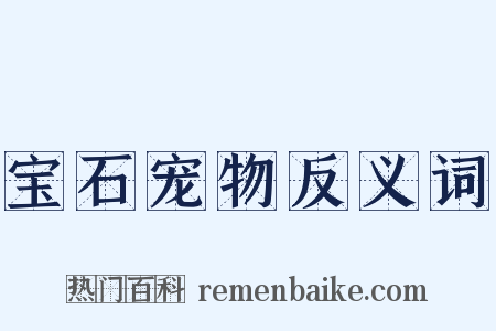 宝石宠物反义词是什么意思的图片